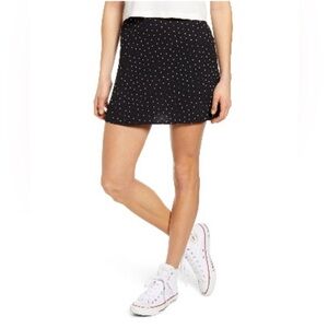 NWT • Nordstrom BP Mini Skater Skirt • Black Printed Dot • Size Small